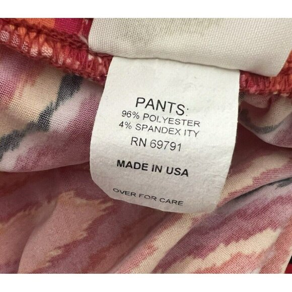 Fig & Flower Women's Pants Medium Stretch Colorful Chevron Pull On Boho Comfort - Picture 5 of 5